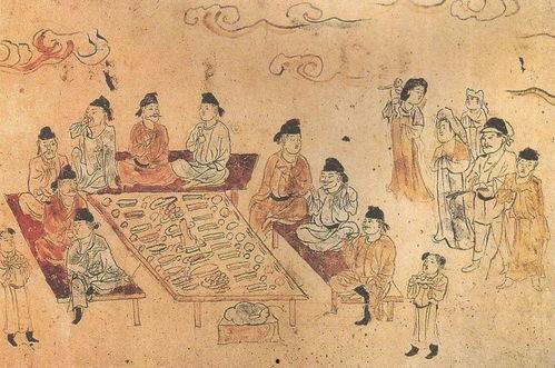 古人吃瓜图,穿越千年的消夏风情